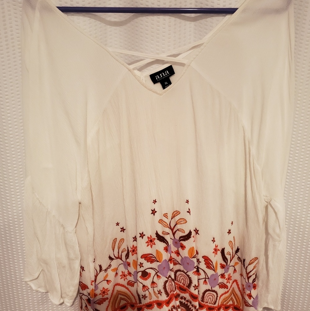 Ana white print tunic